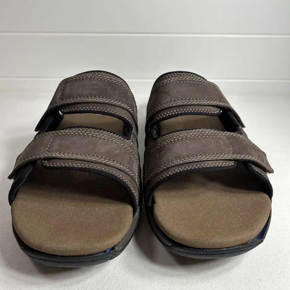 Dunham Men's Sandals Size 12 6E Newport Dark Brown Slides CH0485 Shoes